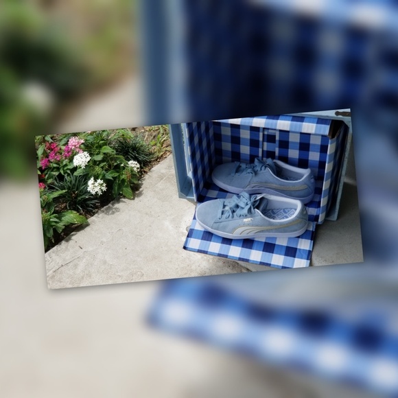 Puma suede Vasity Shoes blue sz8 - Picture 6 of 7